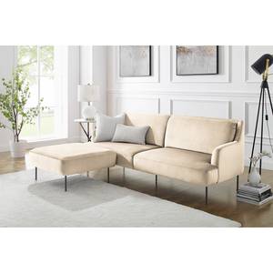 Sofa Bleecker (3-Sitzer) Samt - Creme