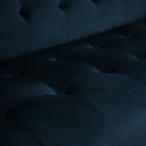 Divano Botley (3 posti) Velluto - Color blu marino