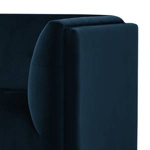 Sofa Botley (3-Sitzer) Samt - Marineblau