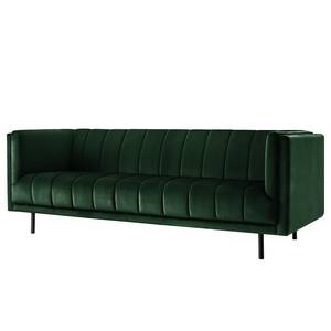 Sofa Beslon (3-Sitzer) Webstoff - Dunkelgrün