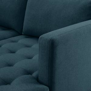 Canapé d’angle Hamina Flannel - Bleu marine - Méridienne courte à droite (vue de face)