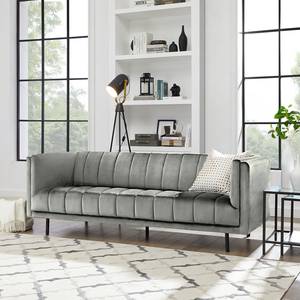 Sofa Beslon (3-Sitzer) Webstoff - Grau