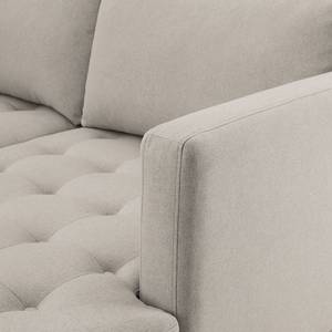 Canapé d’angle Hamina Flannel - Gris lumineux - Méridienne courte à droite (vue de face)