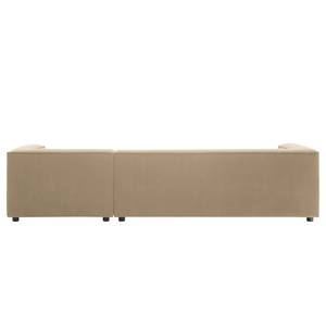 Ecksofa Berlou II Microfaser - Beige - Longchair davorstehend rechts