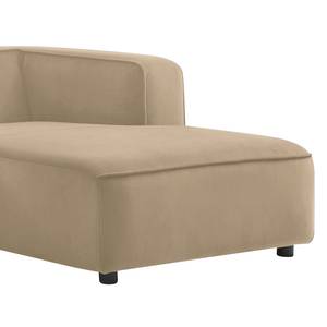 Divano angolare Berlou II microfibra - Beige - Longchair preimpostata a destra