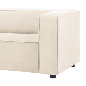 Ecksofa Berlou I Webstoff - Creme - Longchair davorstehend links