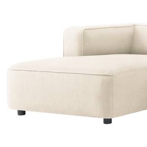 Ecksofa Berlou I Webstoff - Creme - Longchair davorstehend links