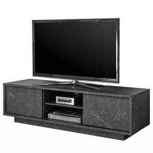 Meuble TV Carrara Imitation marbre anthracite