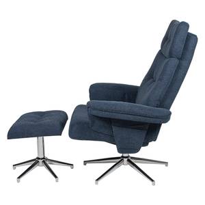 Fauteuil relax Peers Tissu - Bleu foncé