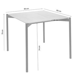 Table Ashwood Chêne noir - 80 x 80 cm