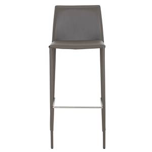 Barstuhl Uphill Recyceltes Leder / Eisen - Taupe