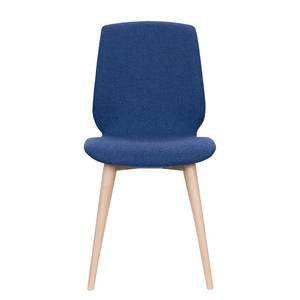 Stoelen Helvig XXL (set van 2) Textielmix Vedi: Blauw - Lichte eikenhouten