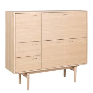 Commode Makkola Placage en bois véritable - Chêne clair