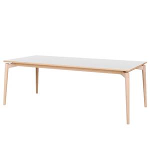 Eettafel Ahmas II Lichte eikenhouten/Wit