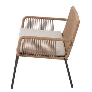 Banc de jardin Samantha Acier / Polyester - Beige / Gris