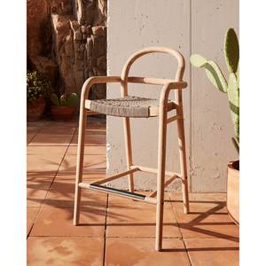 Chaises de bar Sheryl II Eukalyptus massif / Polyester  -  Beige - Beige