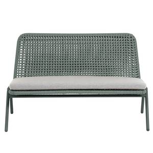 Banc de jardin Wivina Acier / Polyester - Vert / Gris