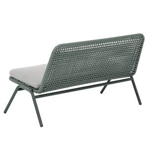 Banc de jardin Wivina Acier / Polyester - Vert / Gris