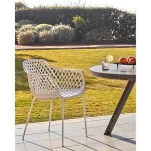 Chaise de jardin Quinn Acier / Matière plastique - Blanc - Blanc