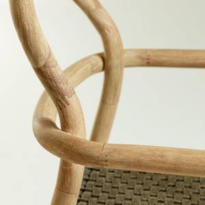 Chaise de jardin Sheryl Eucalyptus massif / Polyester - Gris - Gris