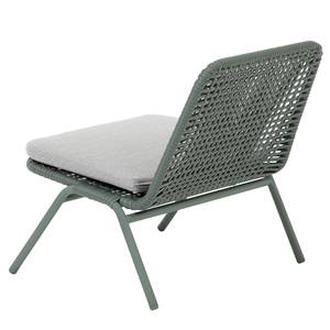 Chaise de jardin Wivina Acier / Polyester - Vert / Gris