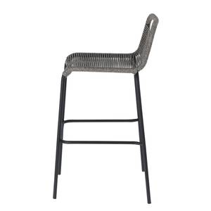 Chaises de bar Lambton I Acier / Polyester - Gris - Gris