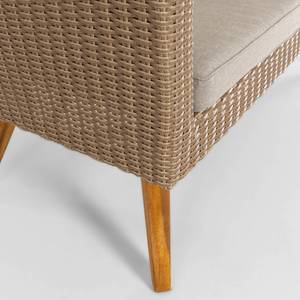 Loungegruppe Sumie (3-teilig) Rattan / Polyester - Braun / Grau