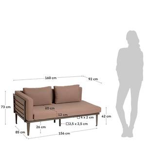 Loungegruppe Pascale (4-teilig) Polyester / Akazie massiv - Braun