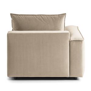 Modulaire fauteuil BUCKLEY fluweel - Velours Shyla: Beige - Armleuning vooraanzicht links