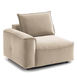 Modulaire fauteuil BUCKLEY fluweel - Velours Shyla: Beige - Armleuning vooraanzicht links