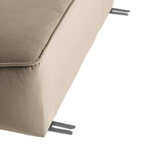 Modulaire fauteuil BUCKLEY fluweel - Velours Shyla: Beige - Armleuning vooraanzicht links