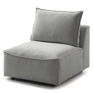 Modulaire fauteuil BUCKLEY geweven stof - Geweven stof Saia: Lichtgrijs - Zonder armleuningen