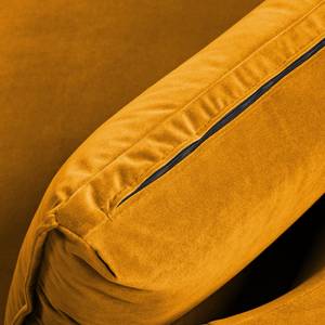 Ottomane modulable BUCKLEY Velours - Velours Shyla: Orange jaune - 196 x 146 cm - Alignement à droite