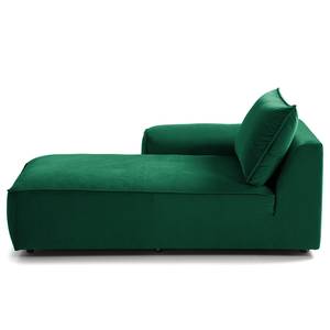 Modulaire chaise longue BUCKLEY fluweel - Velours Shyla: Donkergroen - Armleuning vooraanzicht links