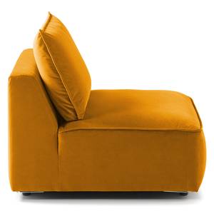 Modulaire fauteuil BUCKLEY fluweel - Velours Shyla: Oranje Geel - Zonder armleuningen