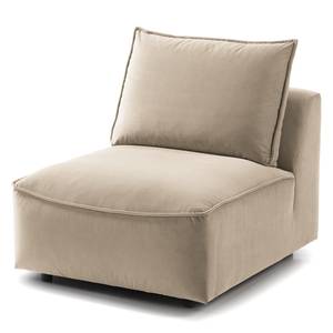 Modulaire fauteuil BUCKLEY fluweel - Velours Shyla: Beige - Zonder armleuningen