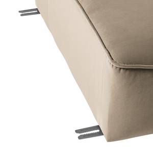 Modulaire fauteuil BUCKLEY fluweel - Velours Shyla: Beige - Zonder armleuningen