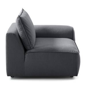 Fauteuil modulable BUCKLEY Tissu - Tissu Saia: Gris minéral - Accoudoir monté à droite (vu de face)