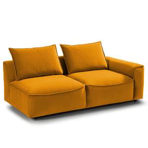 2,5-Sitzer Modulsofa BUCKLEY Samt - Samt Shyla: Orangegelb - Armlehne davorstehend rechts