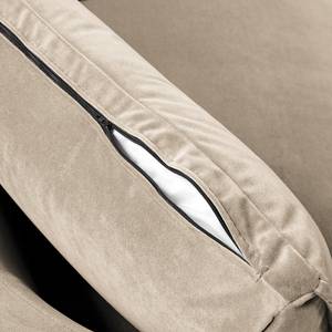 Ottomane modulable BUCKLEY Velours - Velours Shyla: Beige - 196 x 146 cm - Alignement à gauche