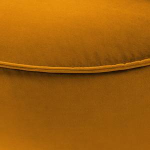 Ottomane modulable BUCKLEY Velours - Velours Shyla: Orange jaune - 126 x 154 cm - Alignement à droite