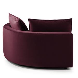 Modulottomane BUCKLEY Samt - Samt Shyla: Aubergine - 126 x 154 cm - Ausrichtung rechts