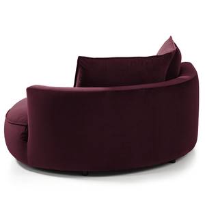 Modulottomane BUCKLEY Samt - Samt Shyla: Aubergine - 126 x 154 cm - Ausrichtung rechts