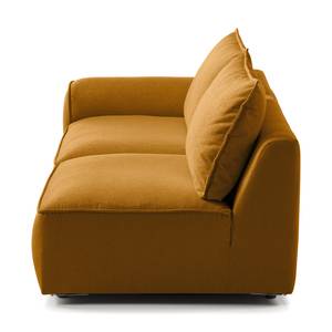 2,5-Sitzer Modulsofa BUCKLEY Webstoff - Webstoff Saia: Ocker - Armlehne davorstehend links