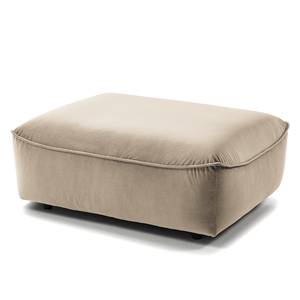 Gestoffeerde hocker BUCKLEY fluweel - Velours Shyla: Beige