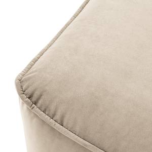 Gestoffeerde hocker BUCKLEY fluweel - Velours Shyla: Beige