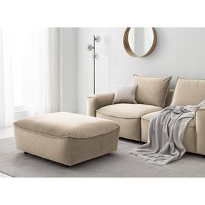 Polsterhocker BUCKLEY Samt Shyla: Beige