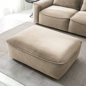 Polsterhocker BUCKLEY Samt Shyla: Beige