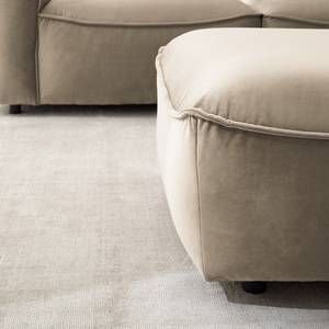 Gestoffeerde hocker BUCKLEY fluweel - Velours Shyla: Beige