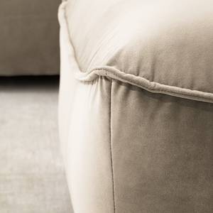 Gestoffeerde hocker BUCKLEY fluweel - Velours Shyla: Beige